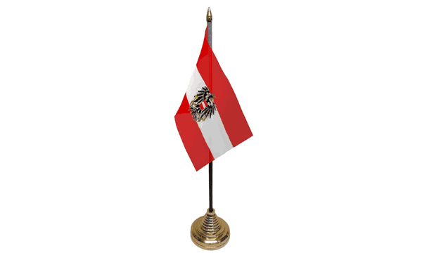 Austria Crest Table Flags